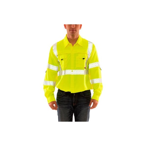 Tingley Long Sleeve Hi-Vis T-Shirt, 75 denier polyester, Lime, MD S76522.MD - main